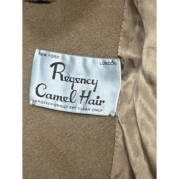 Saks Fifth Avenue Regency Camel Hair Double Breasted Tan Coat Vintage Sz Small - Picture 11 of 11